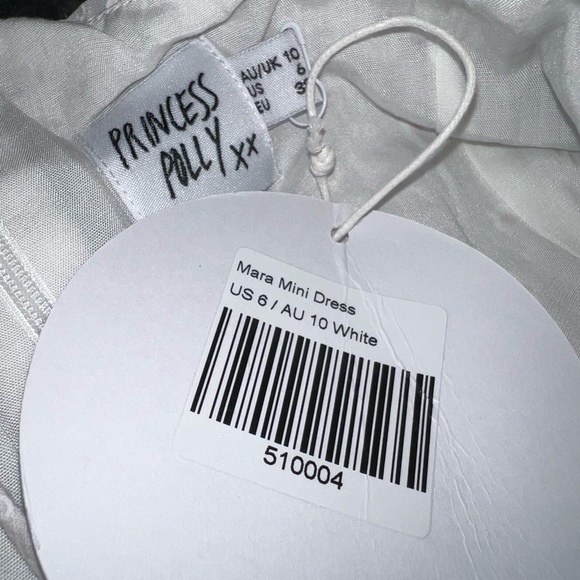 Princess Polly Mara Mini Dress in White Size 6 New with tag - Picture 13 of 16